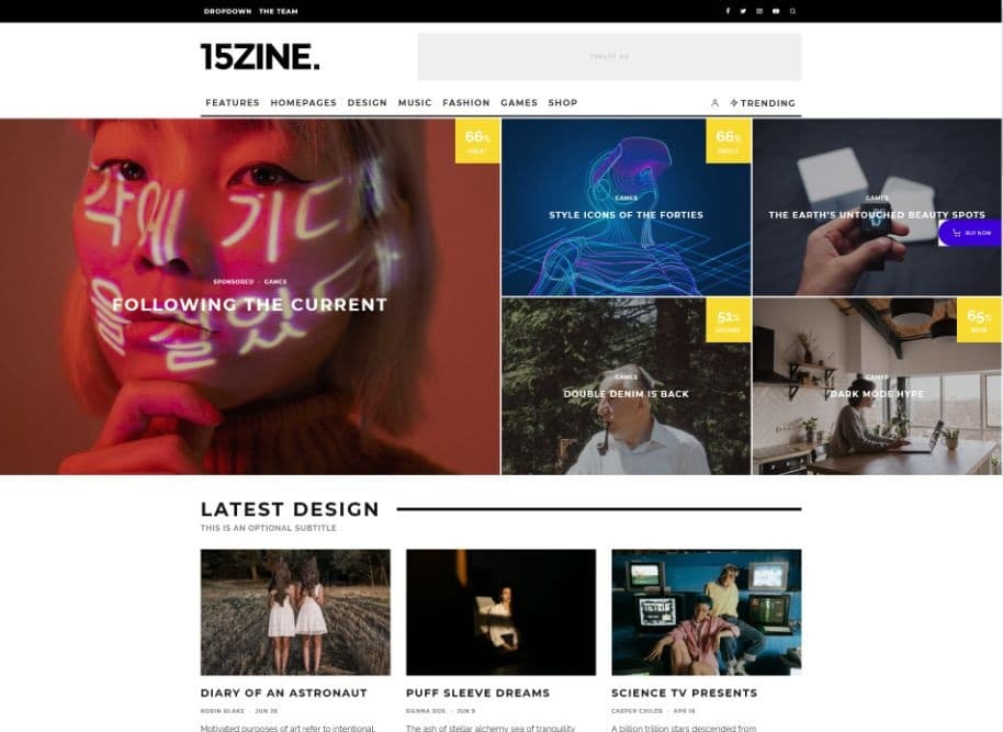 15Zine - HD Magazine / Newspaper WordPress Theme