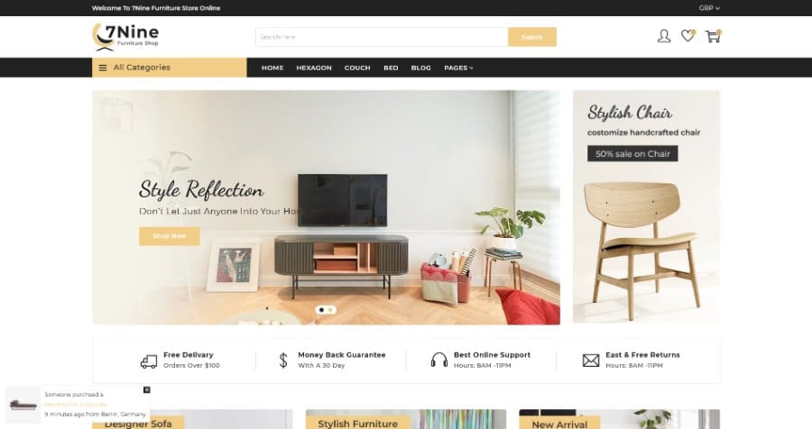 7nine - The Furniture & Interior Premium Shopify Theme