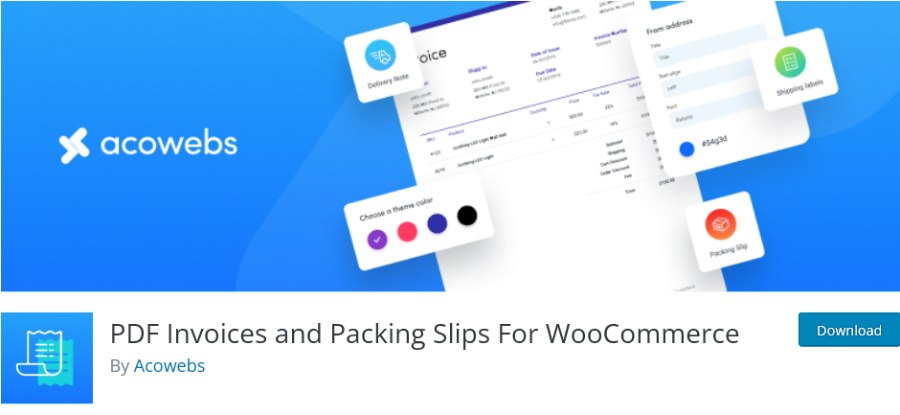 Acowebs PDF Invoices and Packing Slips For WooCommerce