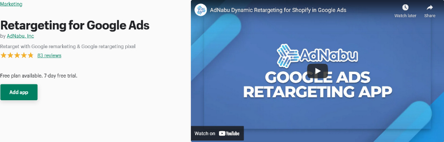 AdNabu Retargeting for Google Ads