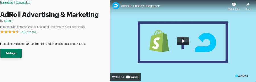 AdRoll Advertising & Marketing Shopify App