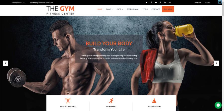 Advance Fitness Gym WordPress Theme