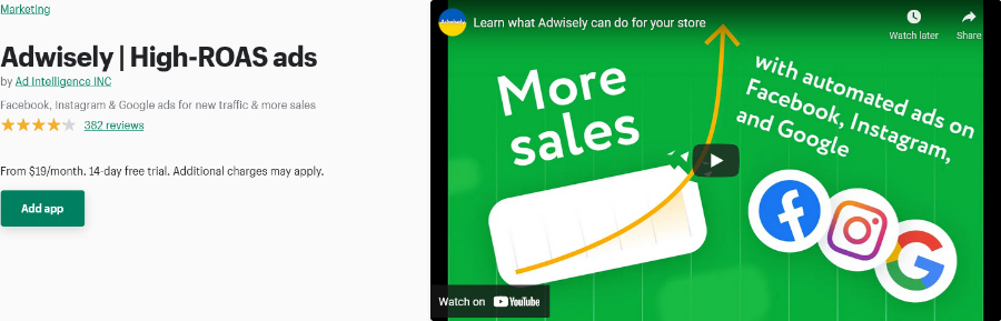 Adwisely High‑ROAS ads Shopify App