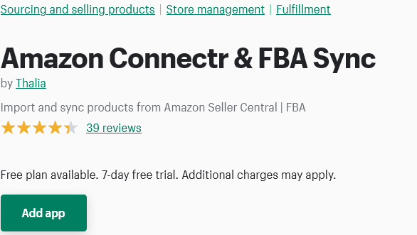 Amazon Connectr & FBA Sync