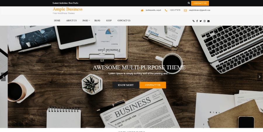 Ample Business WordPress Theme