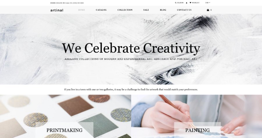 Artinal - Art Store Multipage Creative Shopify Theme