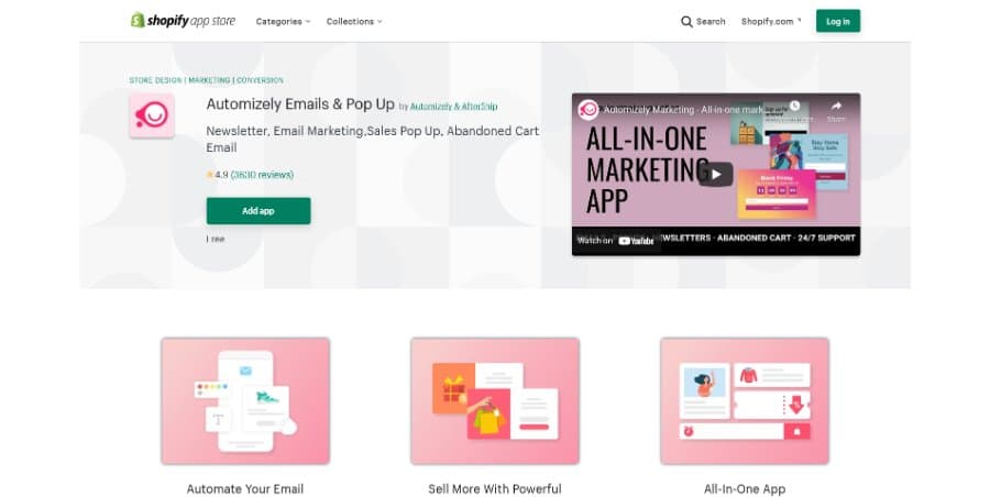 Automizely Emails & Pop Up Shopify App