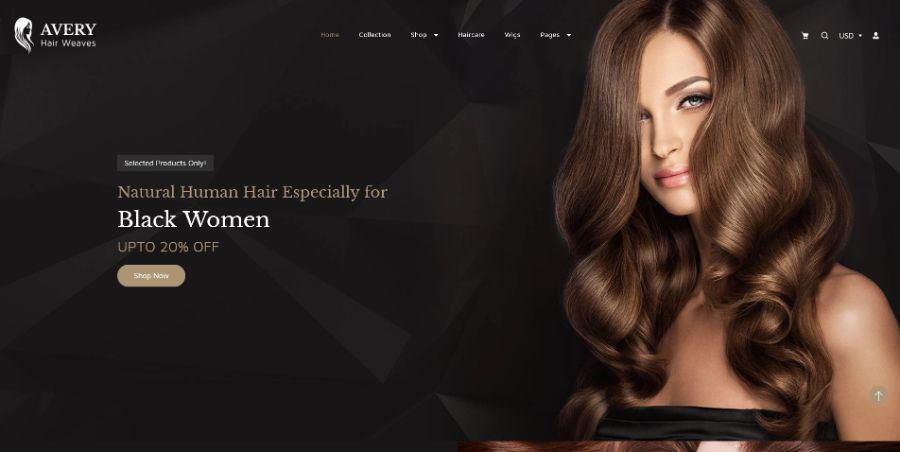 Avery | Hair Wig, Extension Shopify Theme