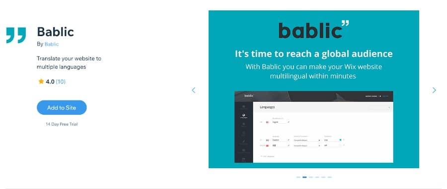 Bablic Wix App