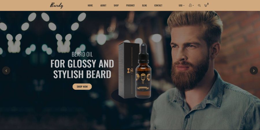 Bardy - Beard Oil Shopify Theme