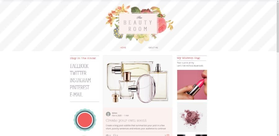 Beauty Room Blog Wix Template