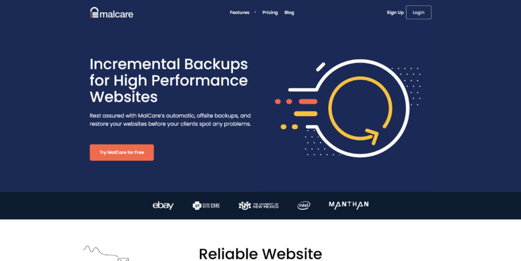 Best WordPress website backup plugin - MalCare