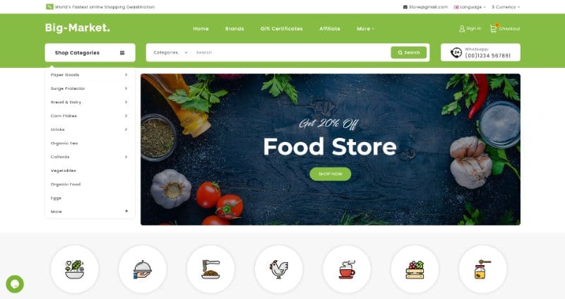 Big Market - Opencart Multi-Purpose Responsive Theme