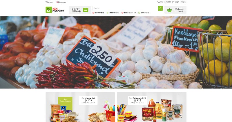 Bigmarket - Multipurpose Responsive Grocery Opencart Theme