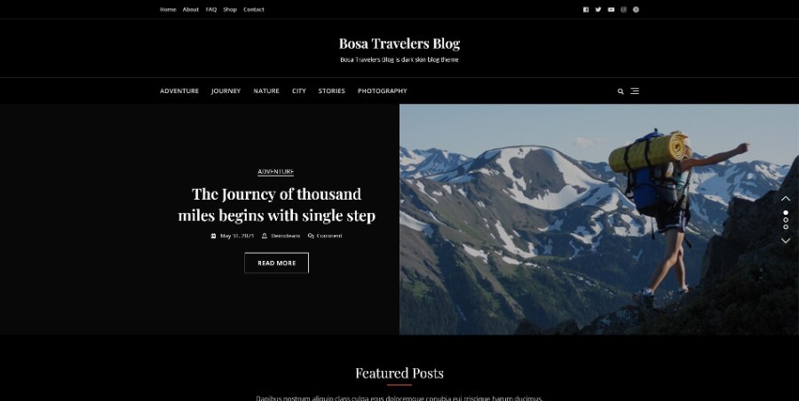 Bosa Travelers Blog WordPress Theme