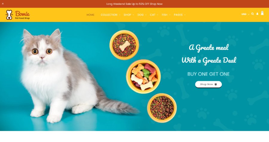Bowie Pets, Birds and Dogs Shopify Theme