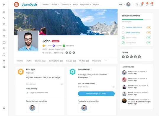 BuddyBoss for LearnDash - Best WordPress Themes for LearnDash