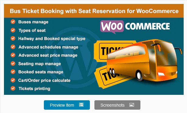 Ticket Booking with Seat Reservation for WooCommerce