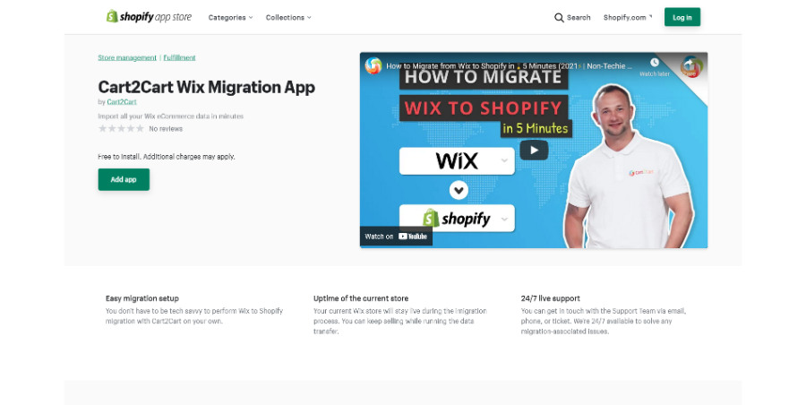 Cart2Cart Wix Migration App