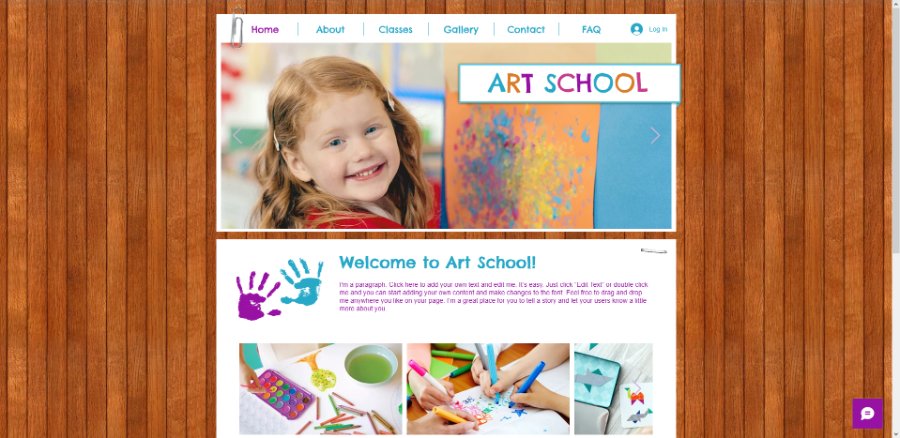 Children's Art School Wix Template