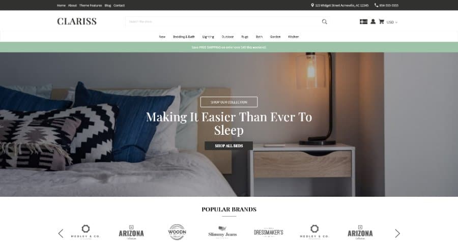 Clariss Home BigCommerce Theme