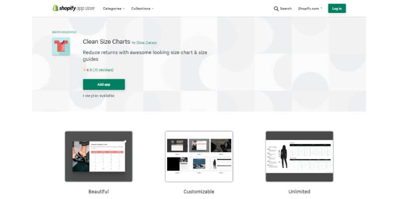 Clean Size Charts