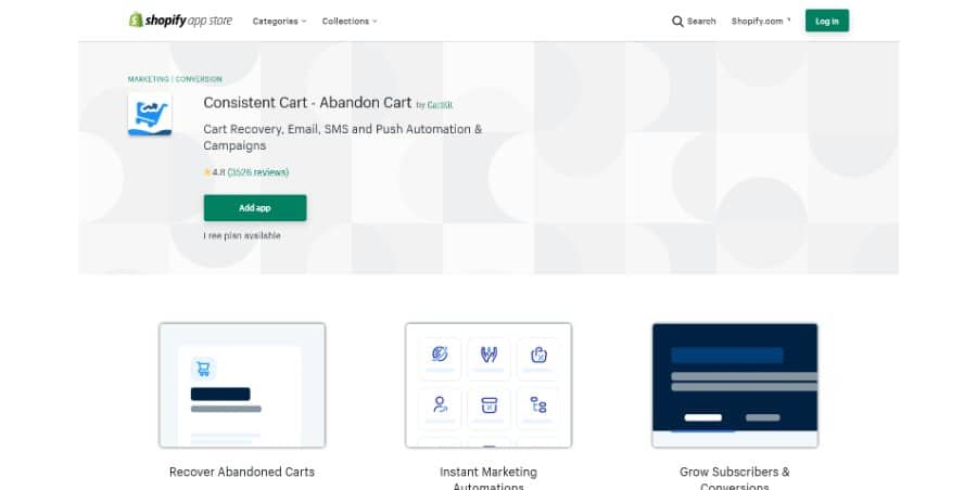 Consistent Cart - Abandon Cart Shopify App