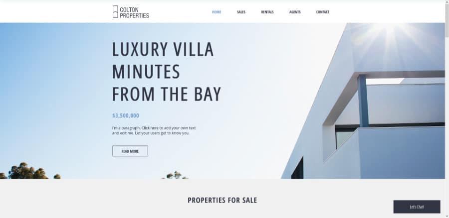 Contemporary Real Estate Firm Wix Template