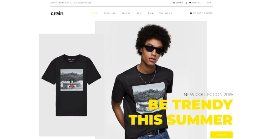 Croin - T-shirt Multipage Clean Shopify Theme