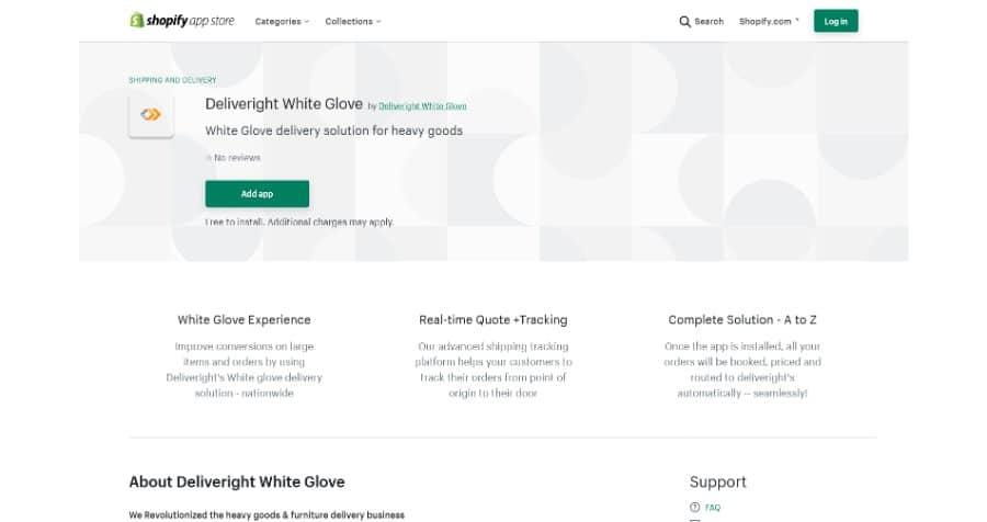 Deliveright White Glove Shopify App