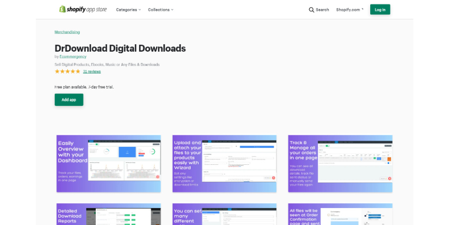 DrDownload Digital Downloads Shopify App