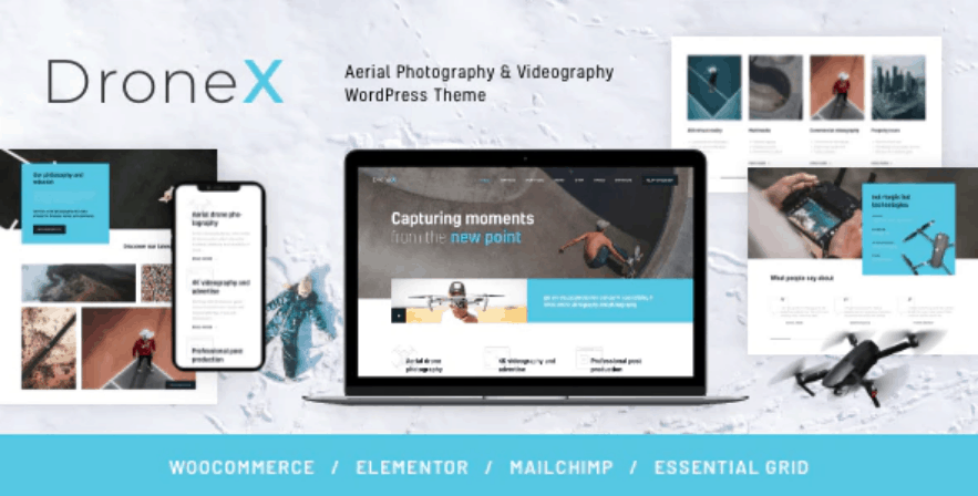 DroneX Aerial Photography & Videography WordPress Theme