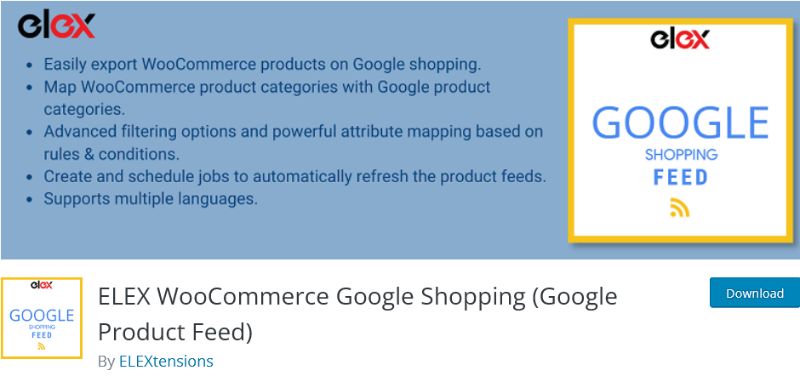 ELEX WooCommerce Google Shopping (Google Product Feed) WooCommerce Google Shopping Feed Plugin