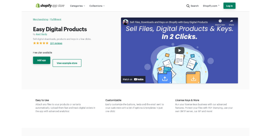 Easy Digital Products Shopify App