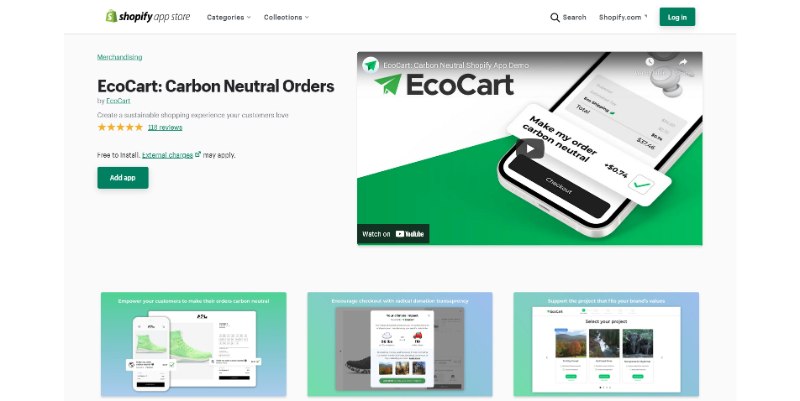 EcoCart: Carbon Neutral Orders Shopify App