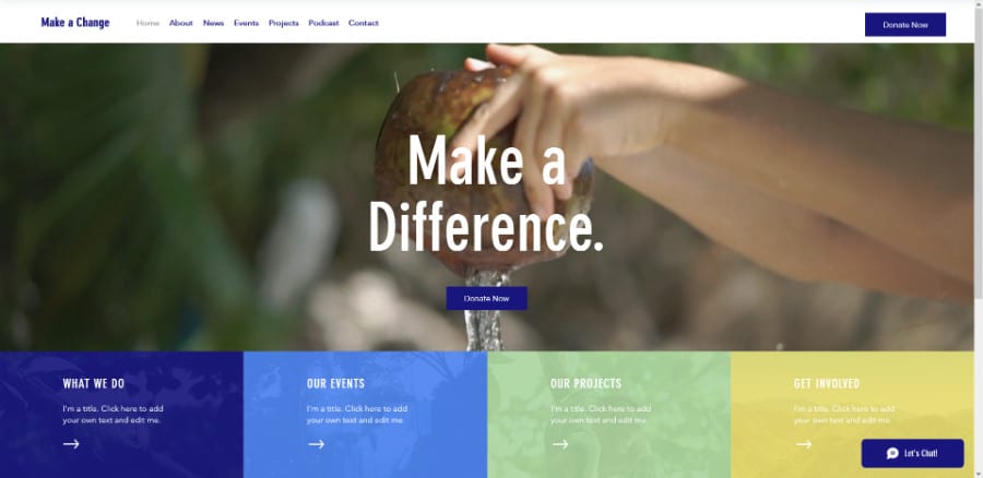 Environment NGO Wix Template