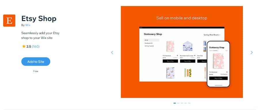 Etsy Shop Wix App