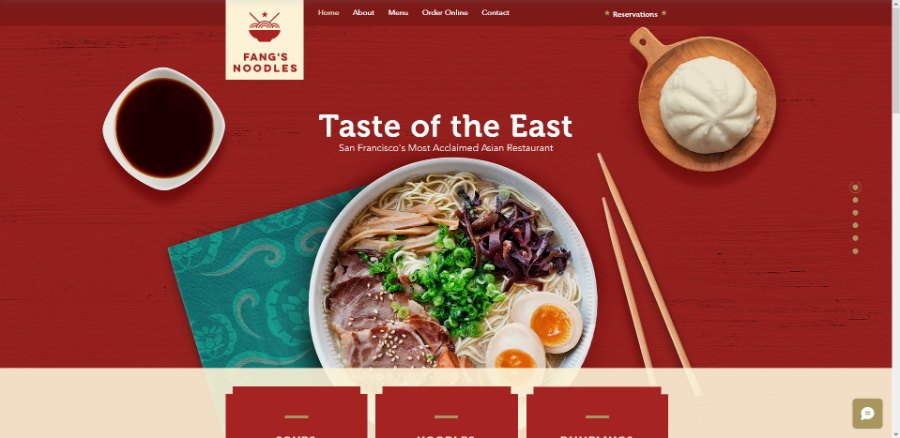 Fangs Wix Restaurant Template