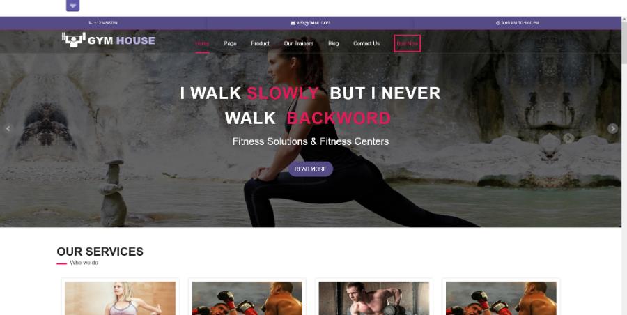 Fitness Gymhouse WordPress Theme