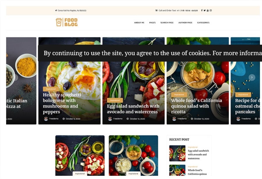 Food Blogger WordPress Theme