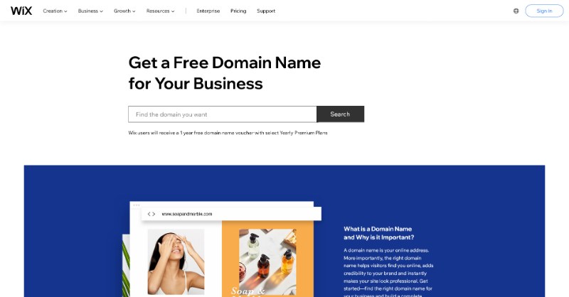 Free Domain Name Website Domain Name Wix.com