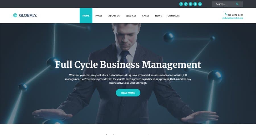 Globaly - Full Cycle Business Management & Consulting Responsive WordPress Theme