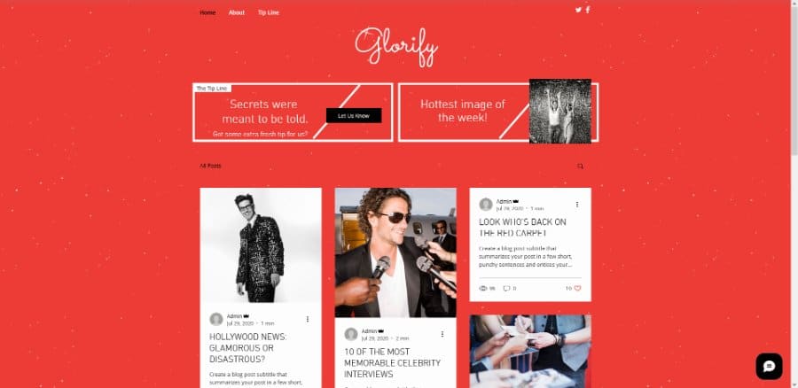 Glorify Blog Wix Template