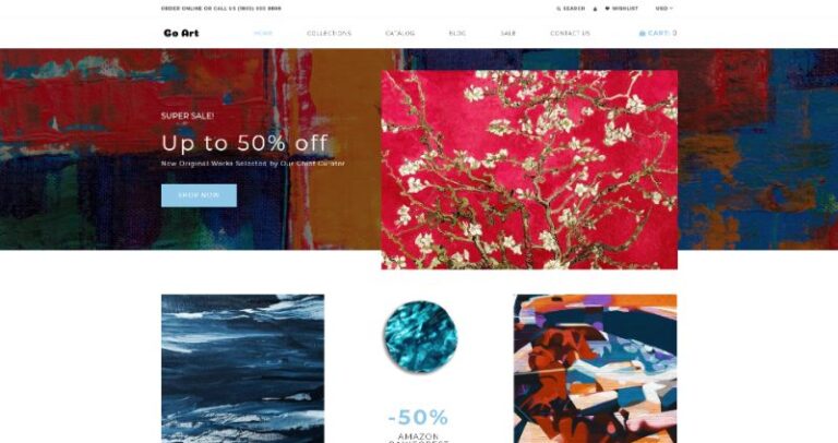 Best Shopify Themes for Artists Website Fabricator