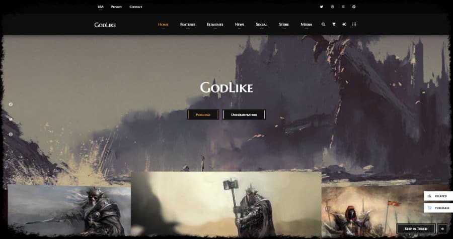 Godlike - Game Theme for WordPress