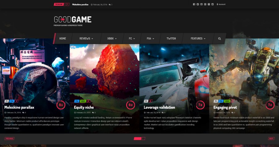 GoodGame - Twitch Integrated WordPress Gaming News Magazine