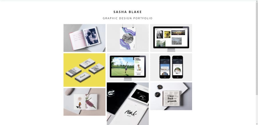 Graphic Designer Grid Wix Template