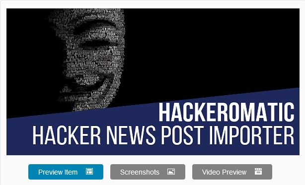 Hackeromatic Hacker News News Post Generator Plugin