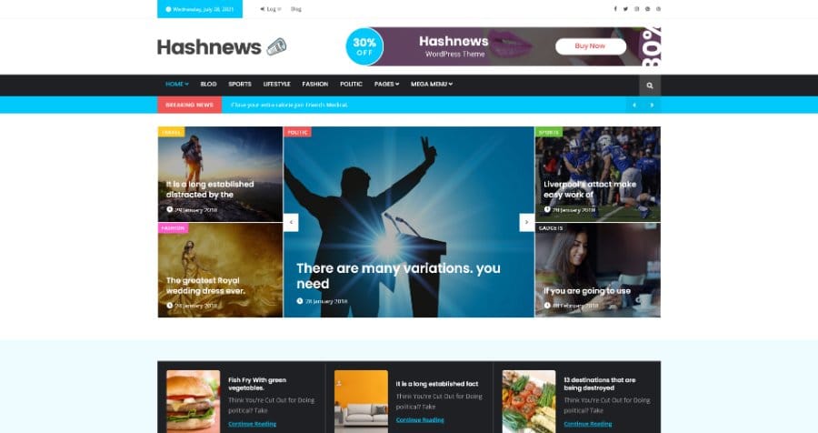 HashNews - Magazine & Newspaper WordPress Theme