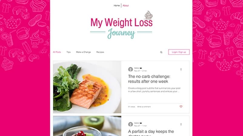 Healthy Living Blog & Podcast Wix Template